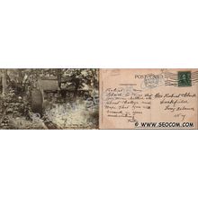 CT New London Postcard Old Town Mill w/Horse & Wagon ct_box4~1959
