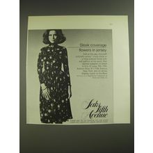 1974 Saks Fifth Avenue Dress Ad - Sleek coverage flowers in jersey