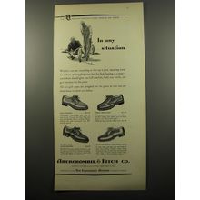 1950 Abercrombie & Fitch Golf Shoes Ad - Oxford, Moccasin, English Sport