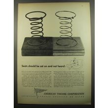 1951 American Viscose Corporation Ad - Seats should be sat on and not heard