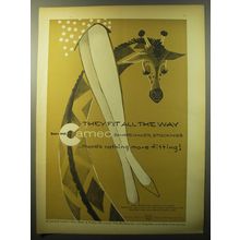 1960 Burlington Cameo Shapemaker Stockings Advertisement - They fit all the way