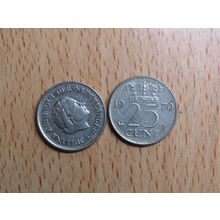Netherlands 1970 25 Cents Coin