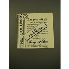 1961 Savoy Hilton Advertisement - The Columns Let Yourself Go