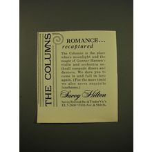 1961 Savoy Hilton Advertisement - The Columns Romance.. Recaptured