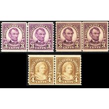 600, 601, Mint VF LH Line Pairs CHEAP!!! - SCV $87.50 - Stuart Katz
