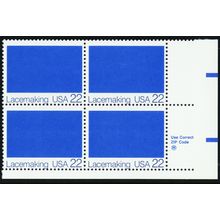 2354b, Mint NH 22¢ - White Color Omitted Error Zip Block ** Stuart Katz