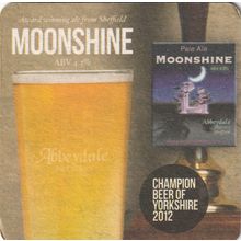 BEER MAT - ABBEYDALE BREWERY - MOONSHINE - (Cat No 016) - (2014)