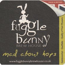 BEER MAT - FUGGLE BUNNY BREWHOUSE - MAD ABOUT HOPS - (Cat 001) - (2014)