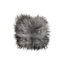 15" X 15" Silver Sheepskin Solid Color Dining Chair Pad