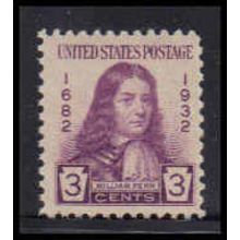 724 3c William Penn Fine MNH O3376
