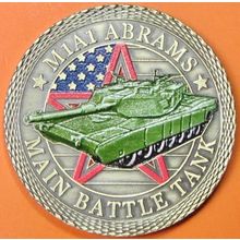 M1A1 Abrams. Challenge Coin. 1.50". 75b.