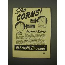 1947 Dr. Scholl's Zino-Pads Ad