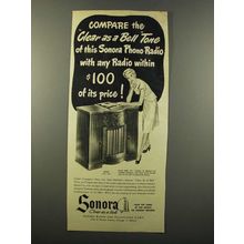1947 Sonora Model RMR 219 Phono-Radio Ad - Compare