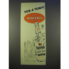 1955 Booth's Dry Gin Ad - For a Tonic