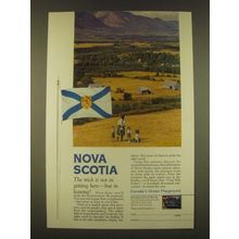 1963 Nova Scotia Canada Ad - The trick is not in getting here - but in Leaving