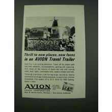 1964 Avion Travel Trailer Ad - Thrill to New Places, New Faces