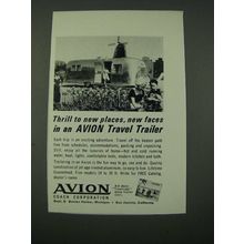 1964 Avion Travel Trailer Ad - Thrill to New Places, New Faces