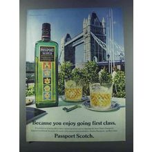 1981 Passport Scotch Ad - Enjoy First Class