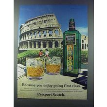 1981 Passport Scotch Ad - Enjoy Going First Class