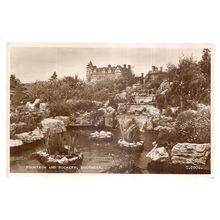 FOUNTAIN & ROCKERY, SOUTHSEA, HAMPSHIRE used vintage postcard 1954 postmark =
