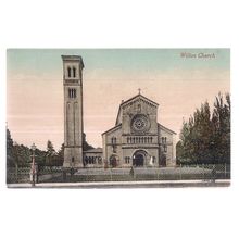 THE CHURCH WILTON, Wiltshire. unused antique postcard by B. Winters of Wilton #