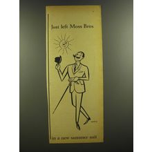 1964 Moss Bros Fashion Ad - illustration by Douglas - Just left