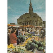Maastricht Holland Fruit Market Stalls Postcard
