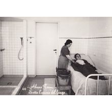Sick Woman In Italian Hospital Disaster Real Photo Postcard