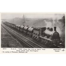 398 Class No. 116 Train Down Goods Nr Darlington Station Postcard