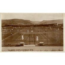 Tennis Courts at Gleneagles Hotel Perth Kinross Scottish Old Rare Postcard