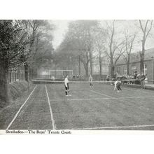Stratheden Boys Tennis Court Fife Scotland Antique Postcard