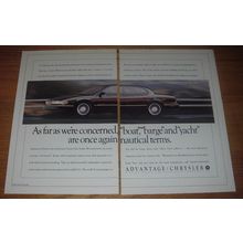 1993 Chrysler New Yorker Ad - boat, barge and yacht are nautical terms