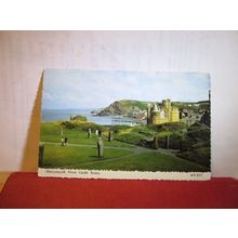 ABERYSTWYTH FROM CASTLE RUINS unused postcard BY Bamforth =