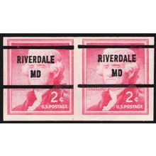 1055c, MNH 2¢ Imperforate Pair - Riverdale MD GAP Precancel - Stuart Katz