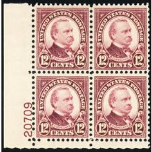 693, Mint VF/XF NH 12¢ Plate Block of Four * Stuart Katz