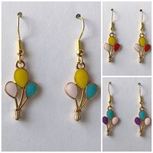 Fun Cute Balloon Earrings Gold Plated Hooks