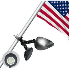 Solar Flag Pole Light, 360°Adjustable Flagpole Light Solar Powered with 5 Super-