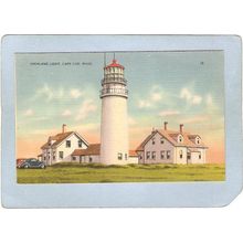 MA Truro Lighthouse Postcard Highland Light Cape Cod lighthouse_box1~565