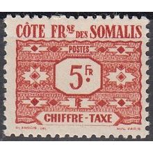 Somalis 1947 Michel Taxe 51 Neuf ** Cote (2005) 0.80 € Chiffre au milieu