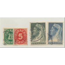 Netherlands Antilles Stamps Scott #130, 131, 134 (Perfins), and 135, Used