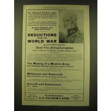 1918 G.P. Putnam's Sons Ad - Deductions from the World War