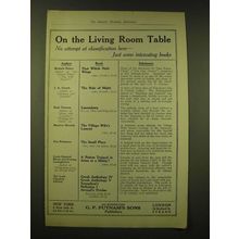 1918 G.P. Putnam's Sons Ad - On the living room table