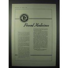 1923 Parke, Davis & Company Ad - Proved Medicines