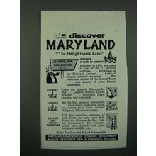 1966 Maryland Department of Economic Development Ad - Discover