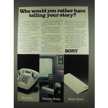 1978 Sony Videocassette Ad - Telling Your Story