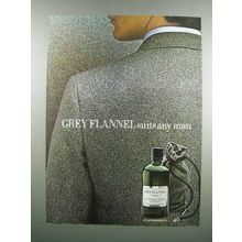 1983 Geoffrey Beene Grey Flannel Cologne Ad