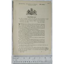 1894 Act of Parliament: Harrow Road & Paddington Tramways