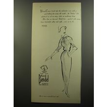 1953 Henri Bendel Dress Ad - Young-times break into the midwinter scene