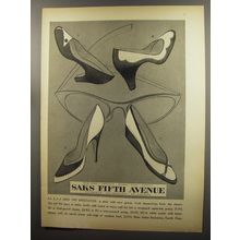 1953 Saks Fifth Avenue Shoes Ad - As S.F.A. sees the spectator