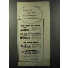 1953 Doubleday Books Advertisement - A joyous carol.. a sprig of holly